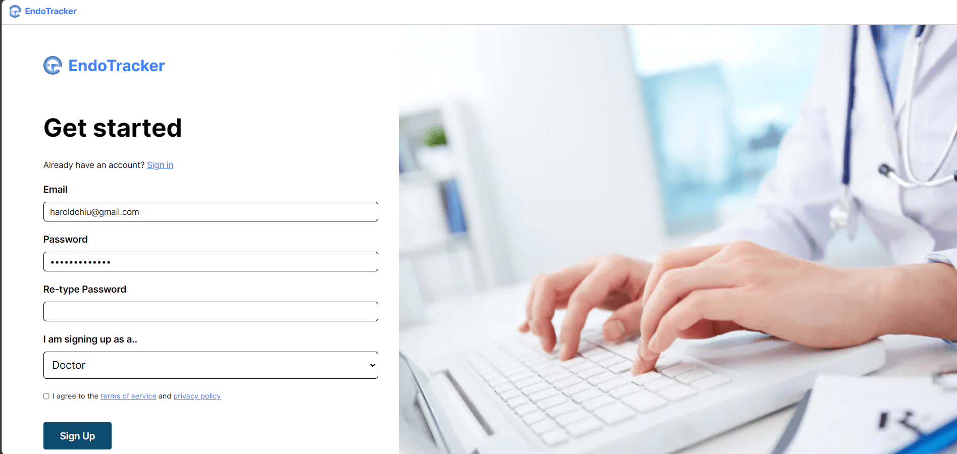 Screenshot of Endotracker