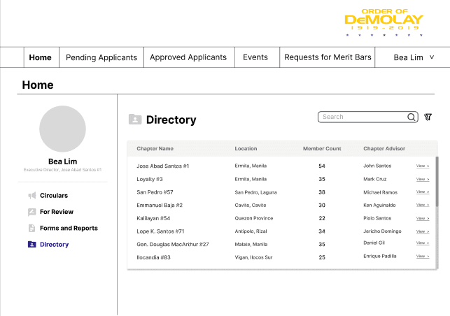 Screenshot of Demolay ManSys