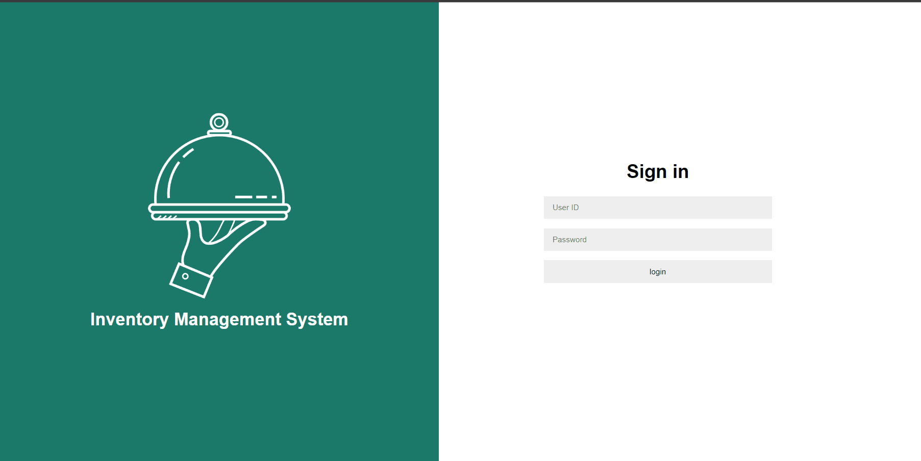 Screenshot of Restaurant Inventory Management
